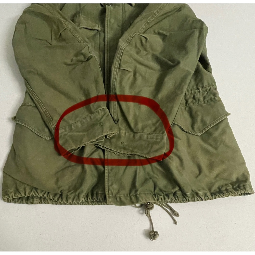 Vintage US Military M-1951 Field Jacket Olive Drab Shade 107 Cotton Sateen Coat - Picture 8 of 12
